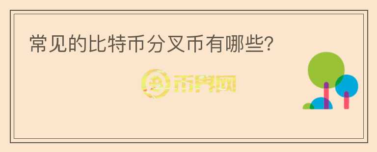 常見的比特幣分叉幣有哪些？