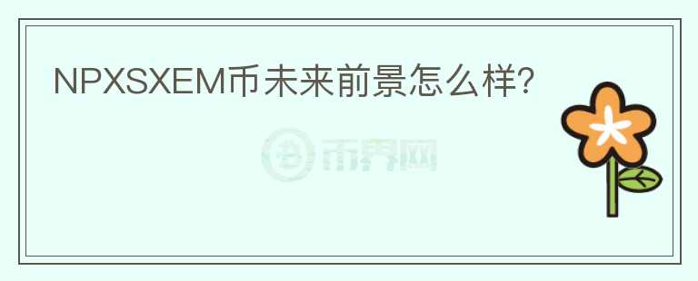 NPXSXEM幣未來前景怎么樣？