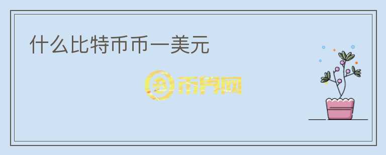什么比特幣幣一美元