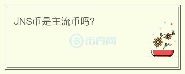 JNS幣是主流幣嗎？