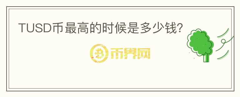 TUSD幣最高的時(shí)候是多少錢(qián)？