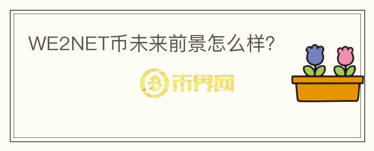 WE2NET幣未來前景怎么樣？