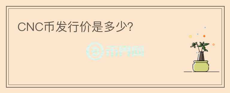 CNC幣發(fā)行價(jià)是多少？