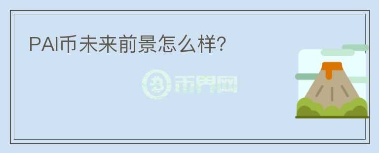 PAI幣未來前景怎么樣？