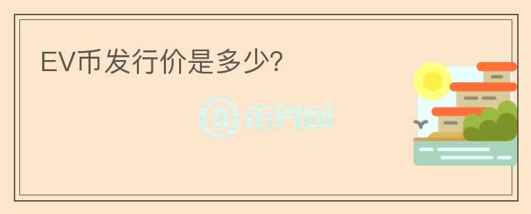 EV幣發(fā)行價(jià)是多少？
