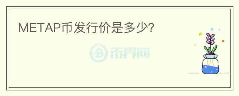 METAP幣發(fā)行價是多少？