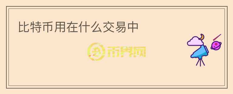比特幣用在什么交易中
