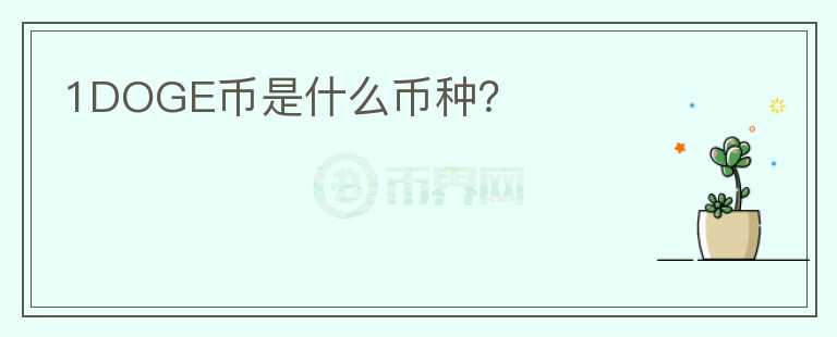 1DOGE幣是什么幣種？