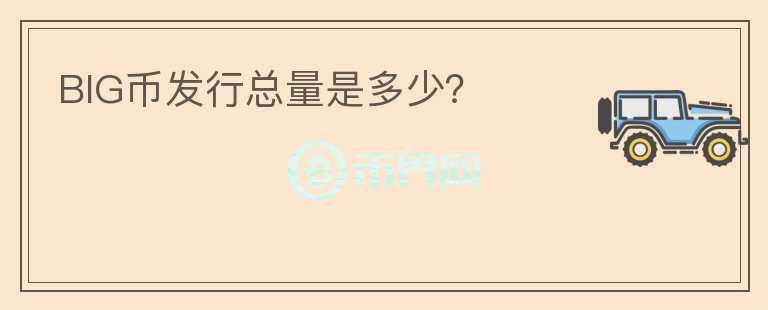 BIG幣發(fā)行總量是多少？