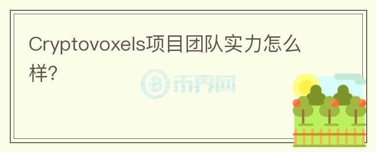 Cryptovoxels項目團隊實力怎么樣？