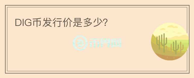 DIG幣發(fā)行價(jià)是多少？