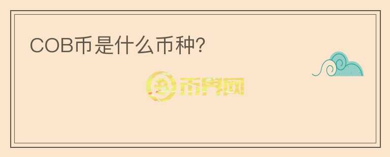COB幣是什么幣種？