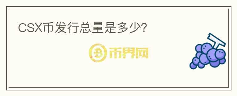 CSX幣發(fā)行總量是多少？