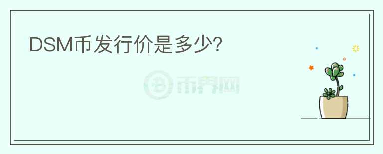 DSM幣發(fā)行價是多少？