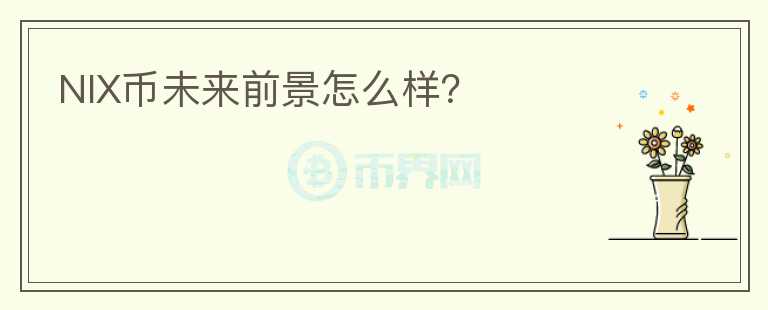 NIX幣未來前景怎么樣？