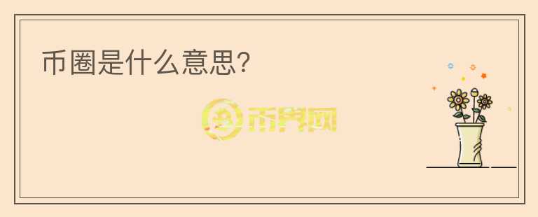 幣圈是什么意思？