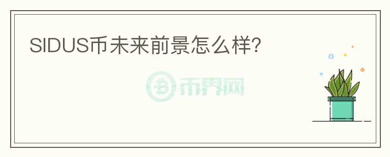 SIDUS幣未來前景怎么樣？