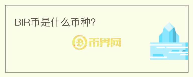 BIR幣是什么幣種？
