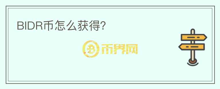 BIDR幣怎么獲得？