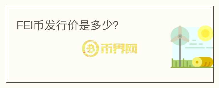FEI幣發(fā)行價是多少？