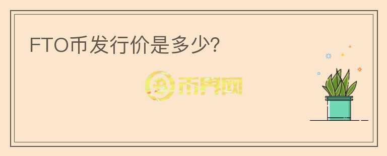 FTO幣發(fā)行價(jià)是多少？