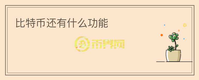 比特幣還有什么功能