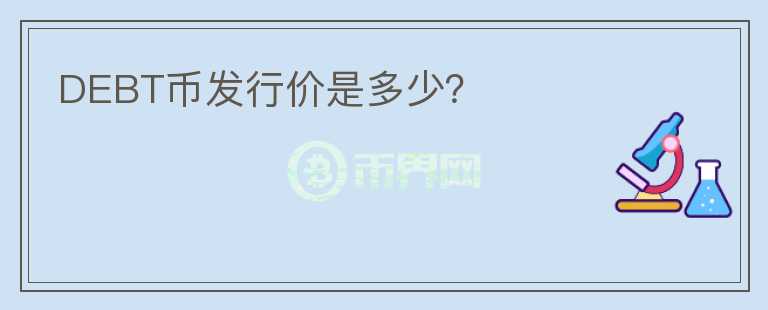 DEBT幣發(fā)行價(jià)是多少？
