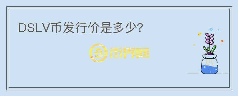 DSLV幣發(fā)行價是多少？