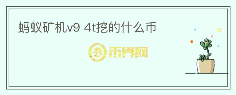 螞蟻礦機v9 4t挖的什么幣