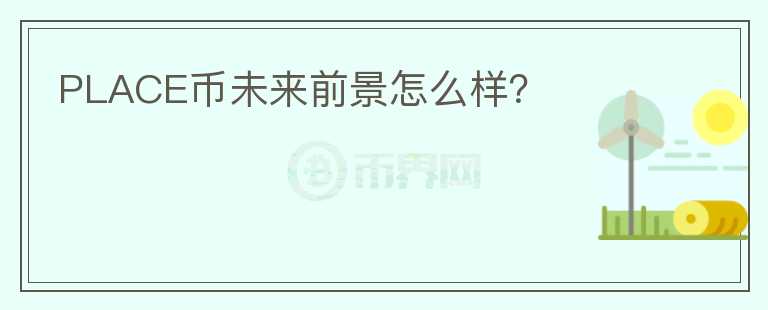 PLACE幣未來前景怎么樣？
