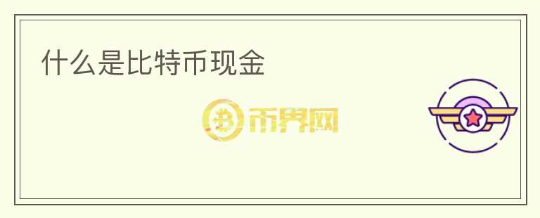 什么是比特幣現(xiàn)金