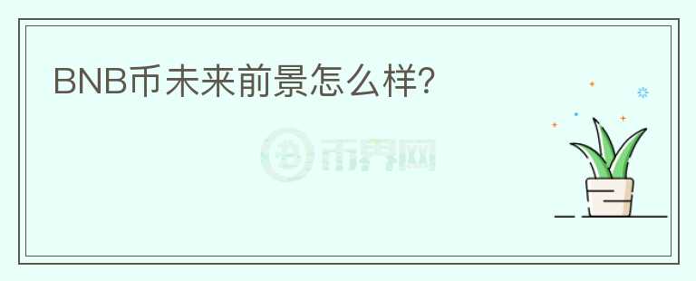 BNB幣未來(lái)前景怎么樣？