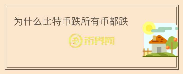 為什么比特幣跌所有幣都跌