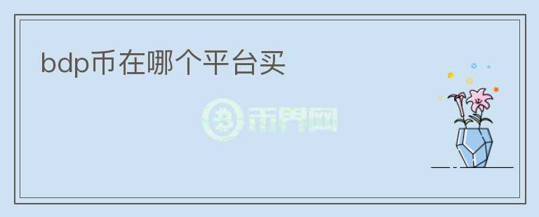 bdp幣在哪個平臺買