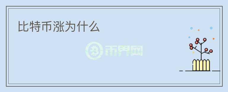 比特幣漲為什么