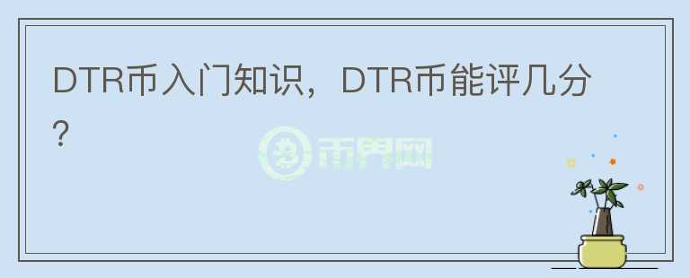 DTR幣入門知識，DTR幣能評幾分？