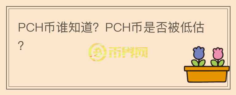 PCH幣誰知道？PCH幣是否被低估？