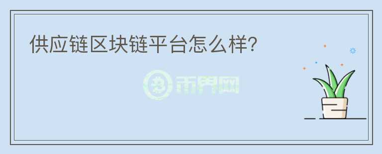 供應(yīng)鏈區(qū)塊鏈平臺(tái)怎么樣？