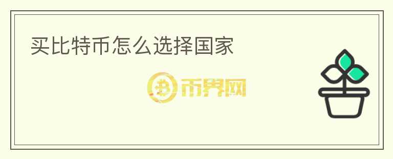 買比特幣怎么選擇國(guó)家