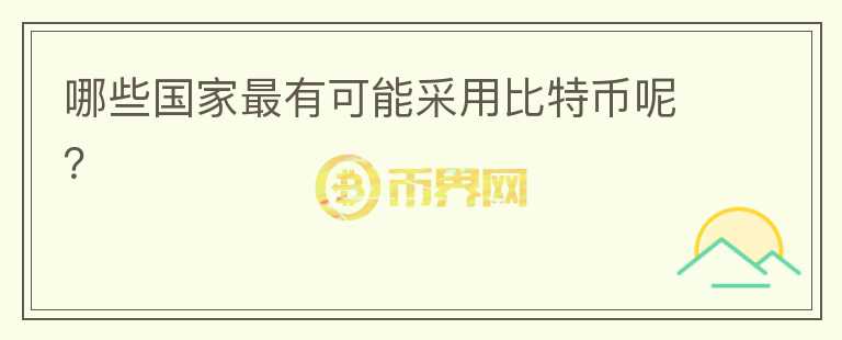 哪些國家最有可能采用比特幣呢？