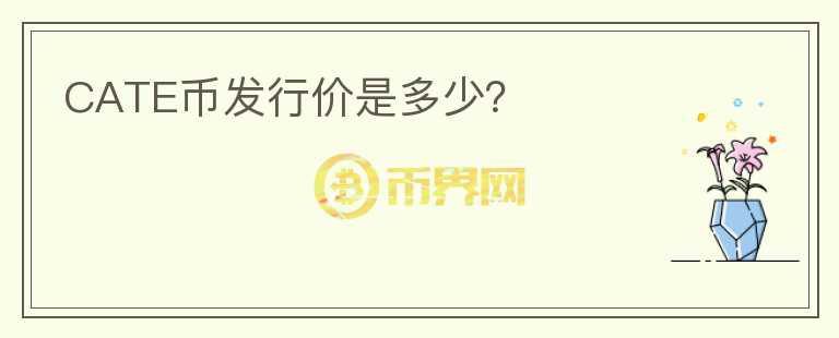 CATE幣發(fā)行價是多少？