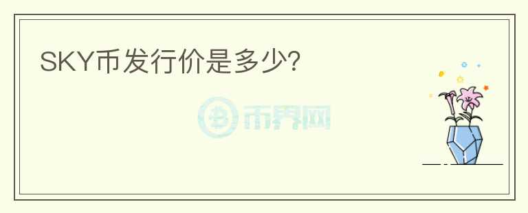 SKY幣發(fā)行價(jià)是多少？
