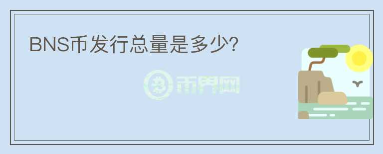 BNS幣發(fā)行總量是多少？