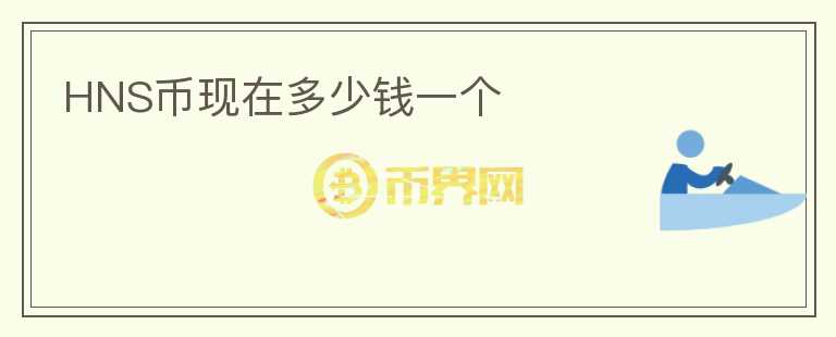 HNS幣現(xiàn)在多少錢一個