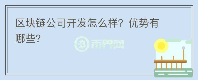 區(qū)塊鏈公司開發(fā)怎么樣？優(yōu)勢有哪些？