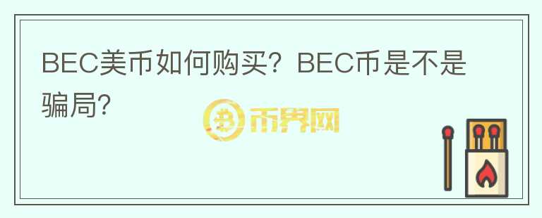 BEC美幣如何購買？BEC幣是不是騙局？