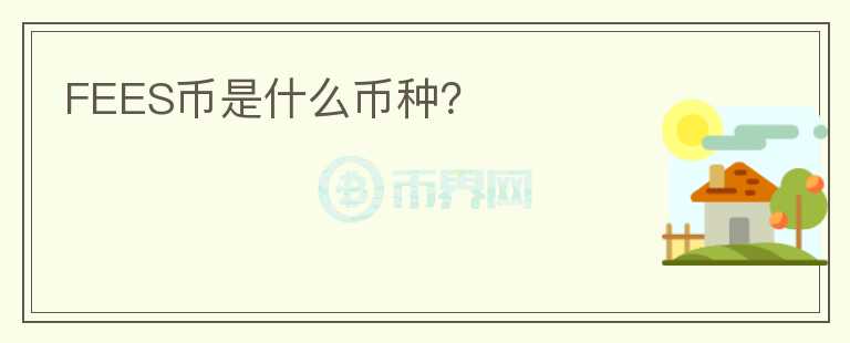 FEES幣是什么幣種？