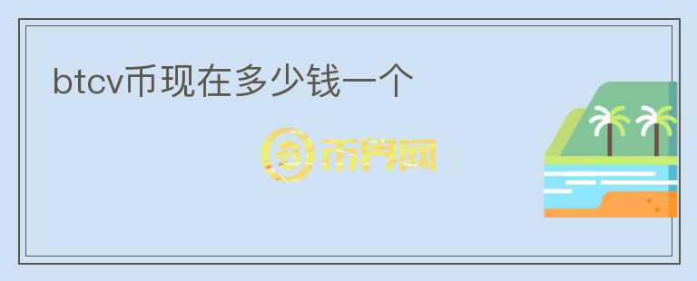 btcv幣現(xiàn)在多少錢一個