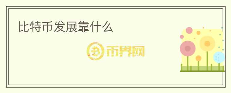 比特幣發(fā)展靠什么