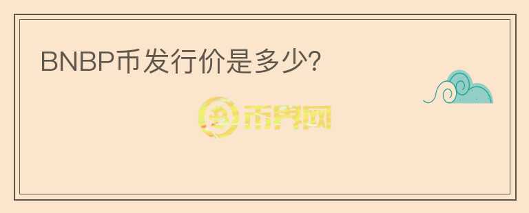 BNBP幣發(fā)行價(jià)是多少？